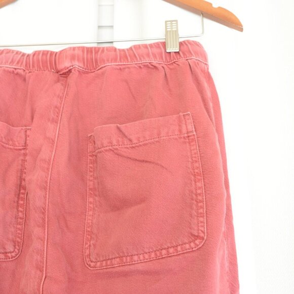 Anthro Pilcro Dusty Rose Cotton/Lyocell Straight Leg Drawstring Slouchy Pants S - Picture 9 of 9